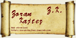 Zoran Kajtez vizit kartica